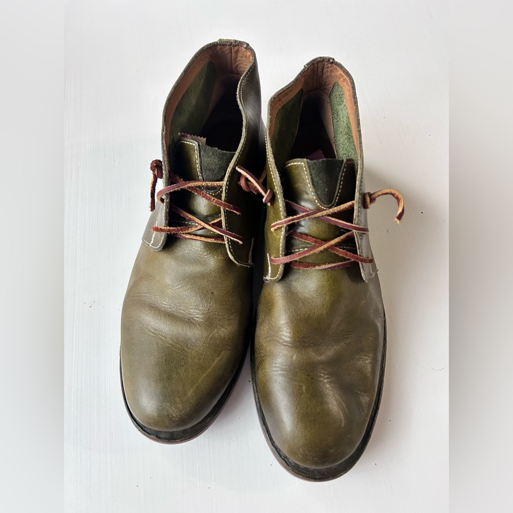 Cole Haan Men’s Nathan Chukka Leather Ankle Boots C12106 Green Sz 12